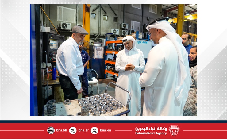 وزير الصناعة والتجارة يزور مصنع شركة الجسر للخدمات الصناعية بمدينة سلمان الصناعية